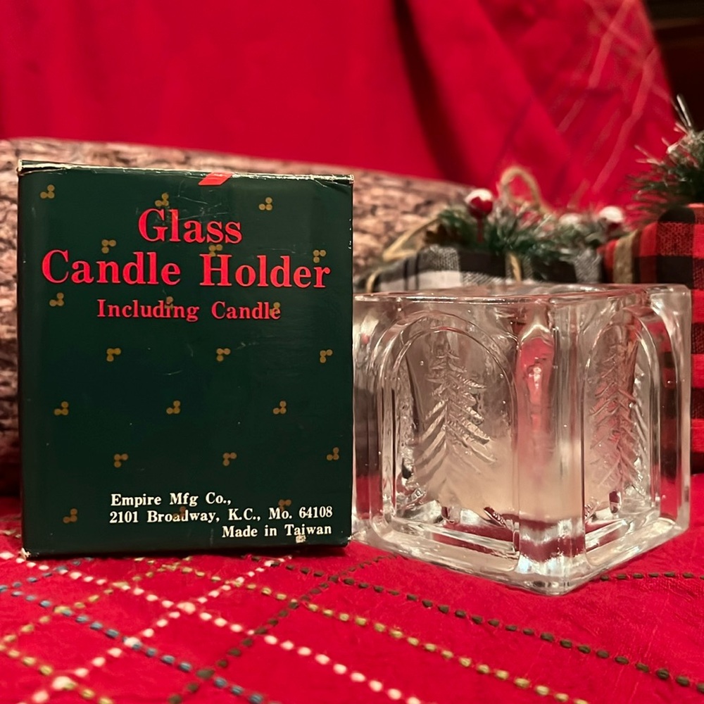 Vintage Empire Glass Holiday Votive Candle Holder